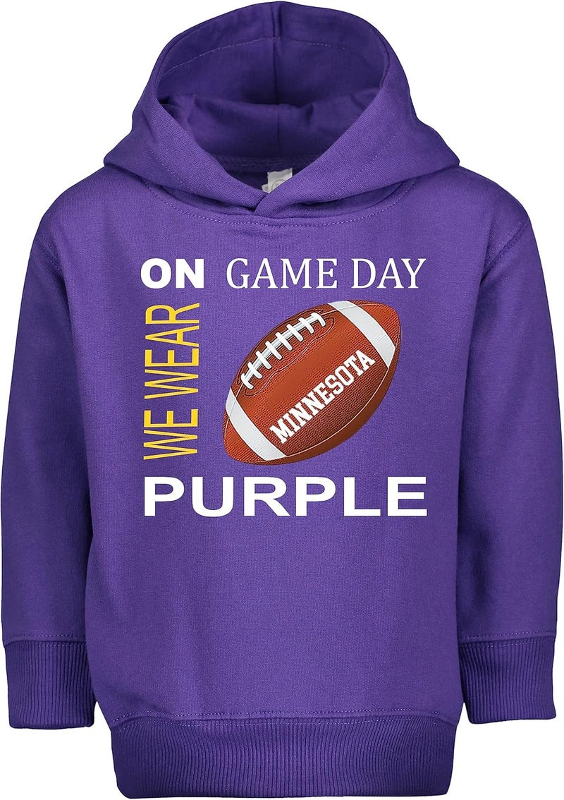 Future Tailgater Football On Game Day Toddler Pullover Fleece Hoodie with Side Pockets for Minnesota Fans - Image 1